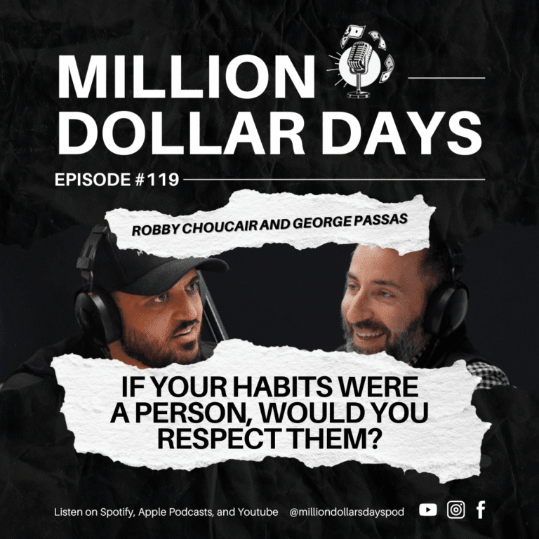 Podcast cover discussing how daily habits shape personal discipline, consistency, and long term success in business and life.