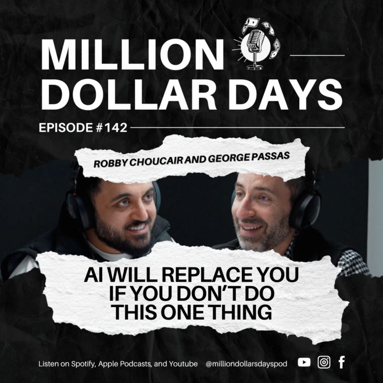 Podcast cover art discussing how builders can avoid being replaced by AI in their trade business